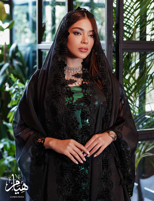 Velvet Bisht with taffeta